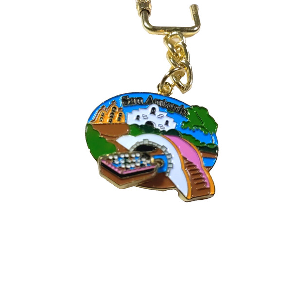 San Antonio Texas River Walk Slider Ferry Keychain - Picture 3 of 4